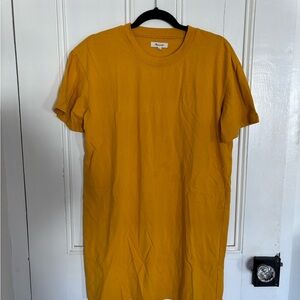 Madewell Mustard Yellow T-Shirt Dress